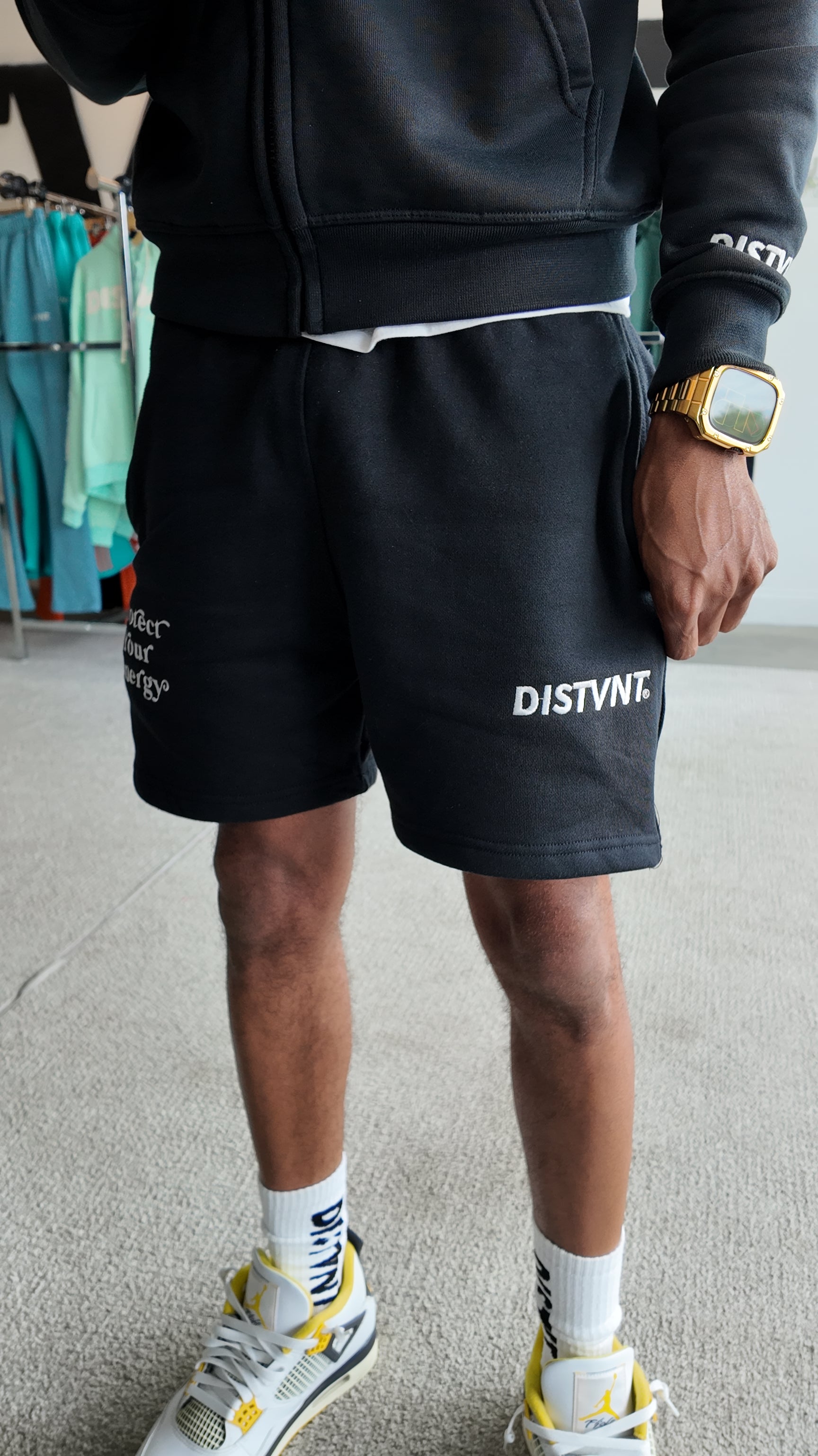 HEAVYWEIGHT Black Sweat Shorts