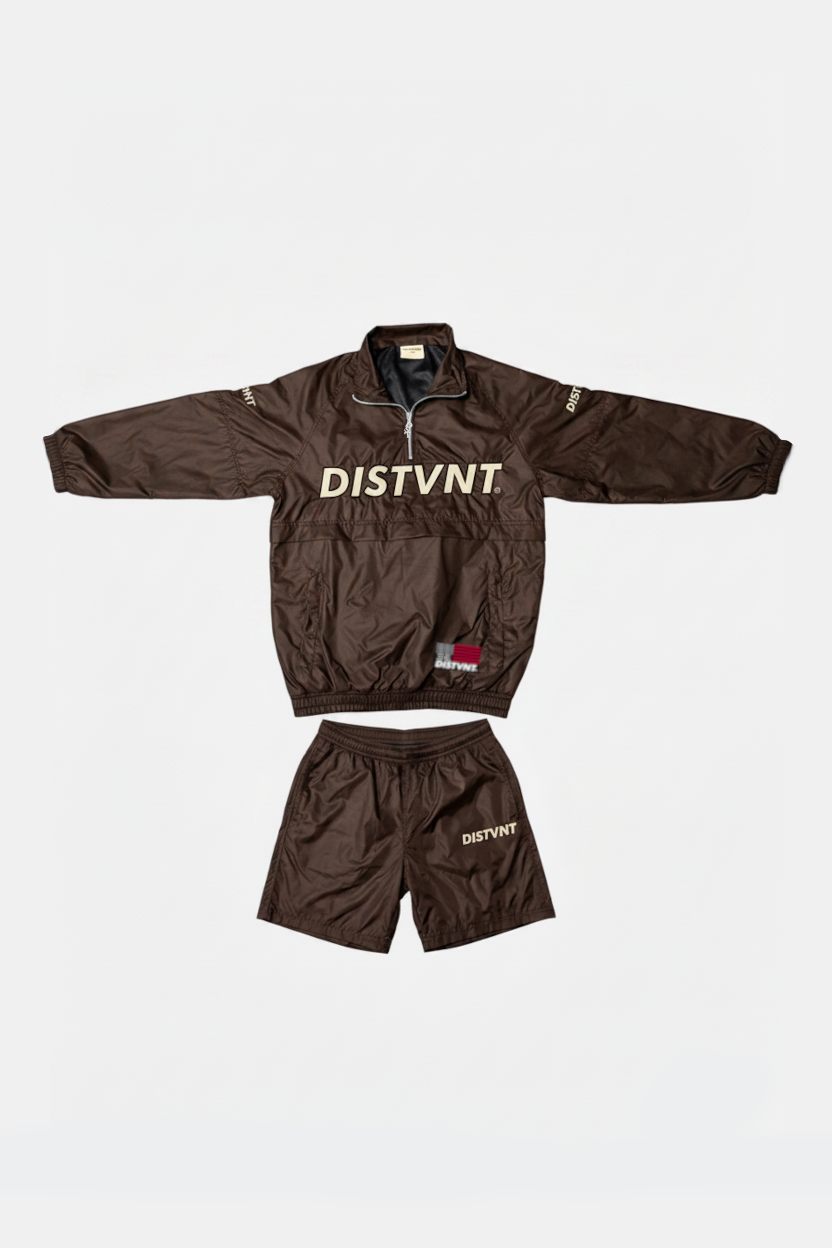 QUARTER-ZIP WINDBREAKER SHORT SET