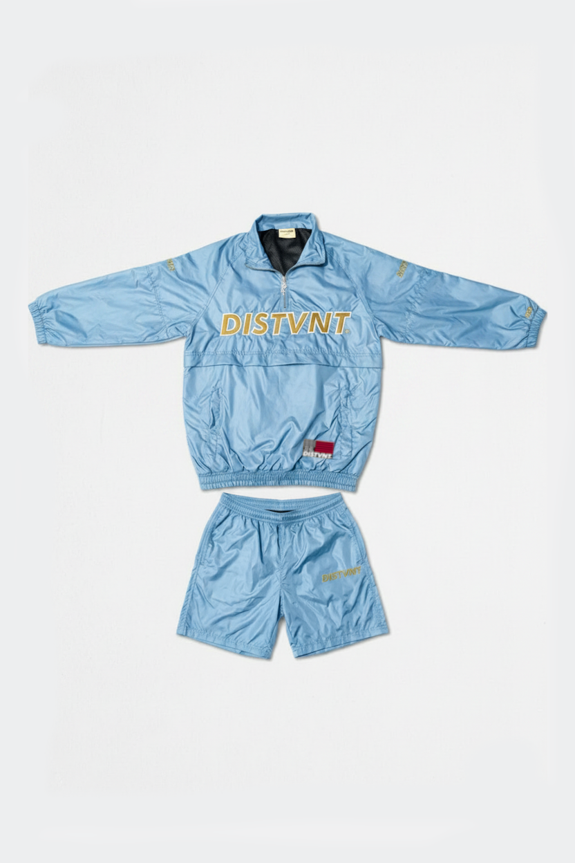 QUARTER-ZIP WINDBREAKER SHORT SET