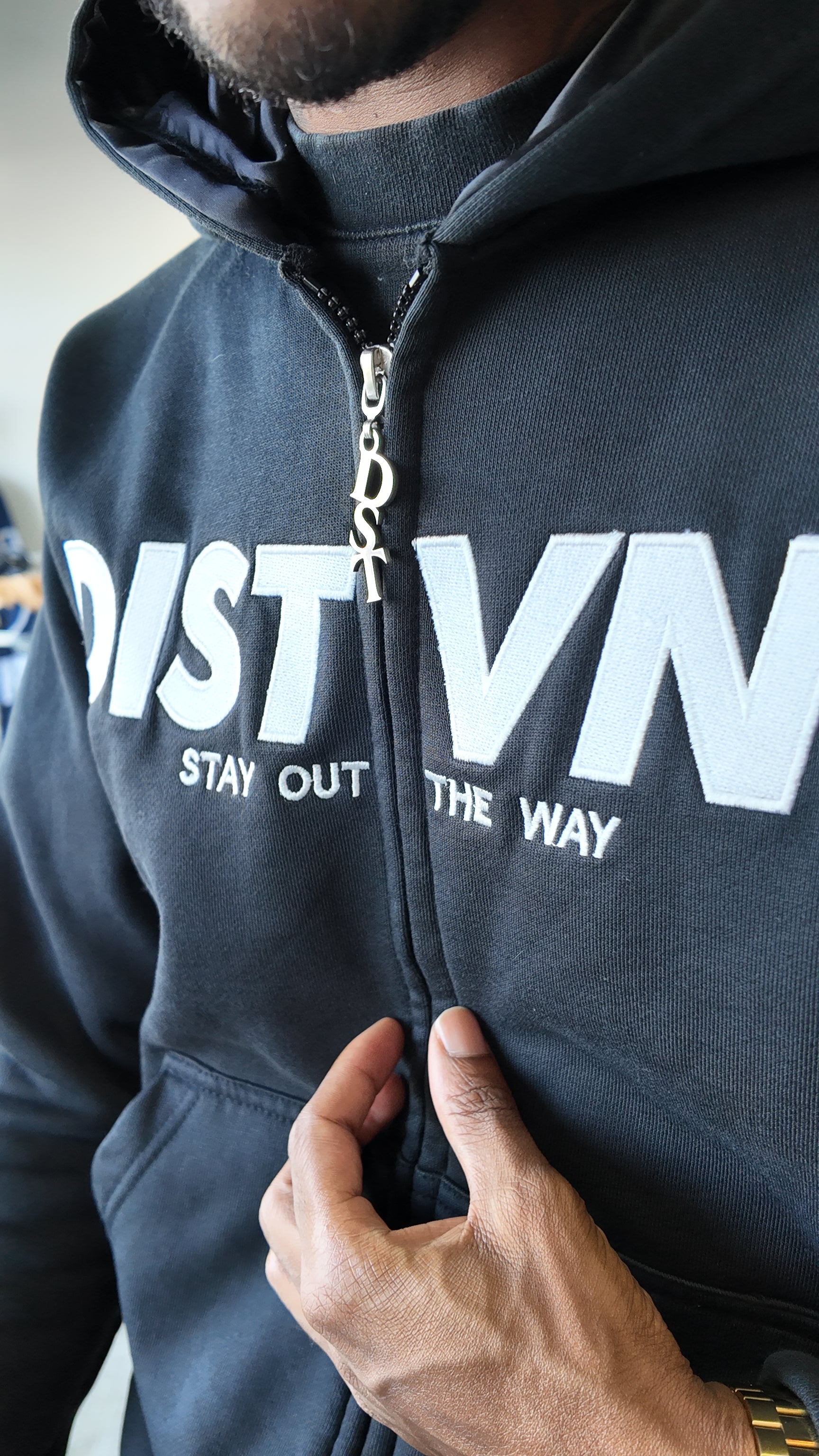 HEAVYWEIGHT Black Zip Hoodie