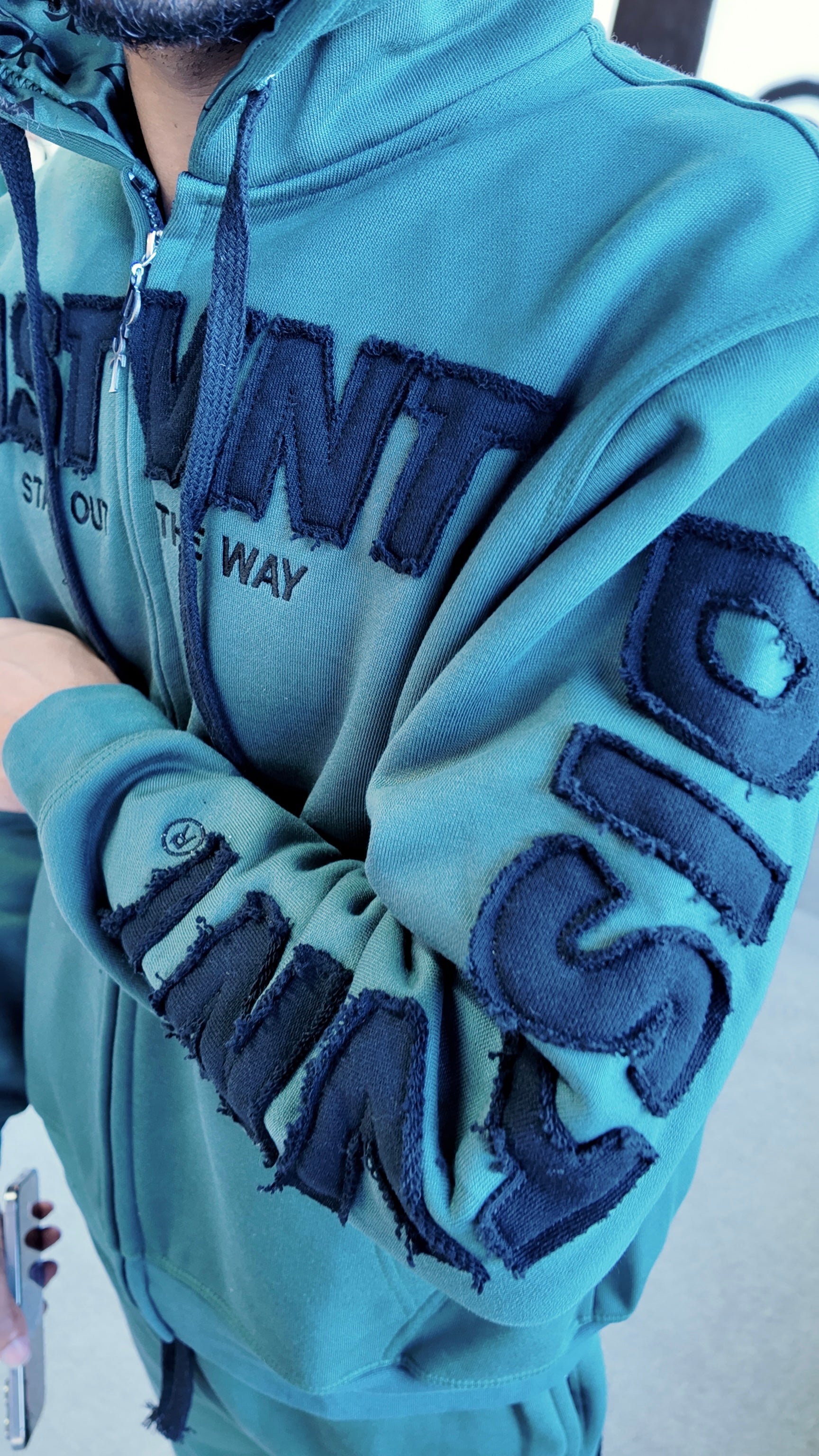 HEAVYWEIGHT Distressed Zip Hoodie