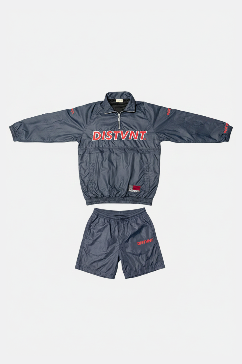 QUARTER-ZIP WINDBREAKER SHORT SET